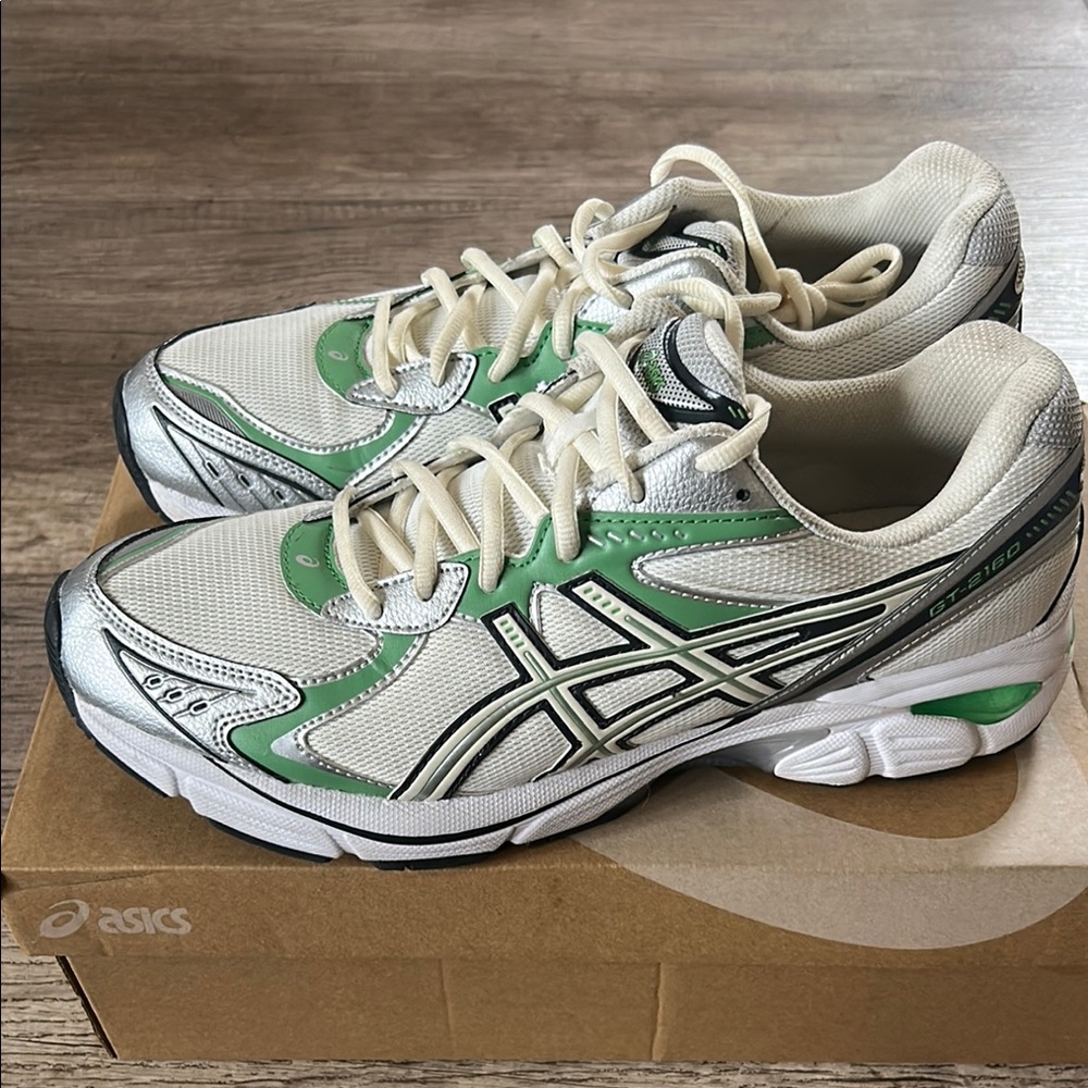 ASICS Green and White Athletic Sneakers - Picture 3 of 11